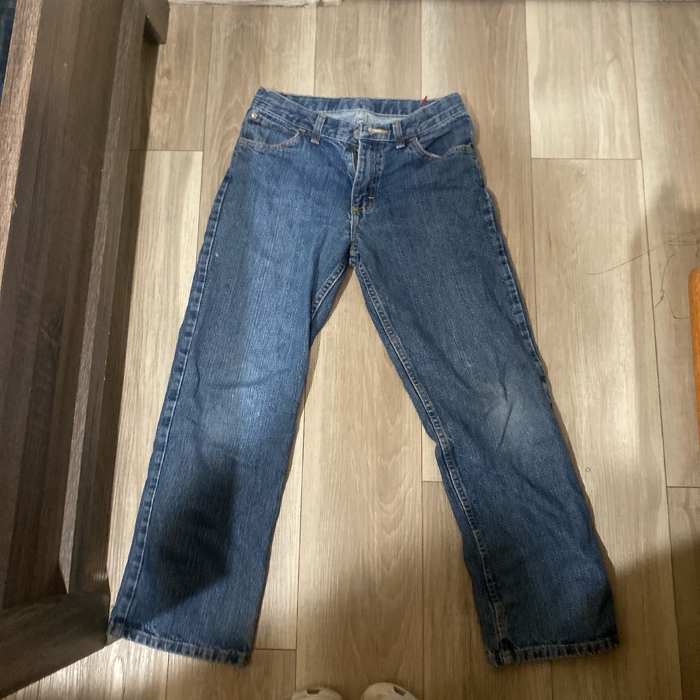 Wrangler Blue Relaxed Jeans with Natural Fading